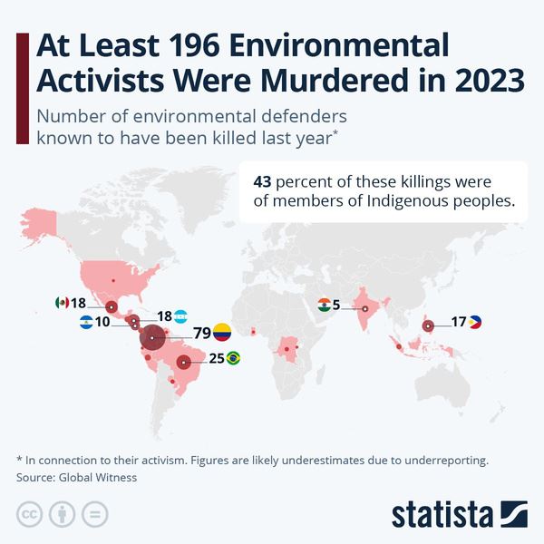 Печальная статистика: сколько экоактивистов погибло в 2023, пытаясь защитить окружающую среду - новости экологии на ECOportal